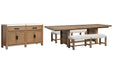 Plum Creek - Trestle Dining Table Set Magnussen Furniture