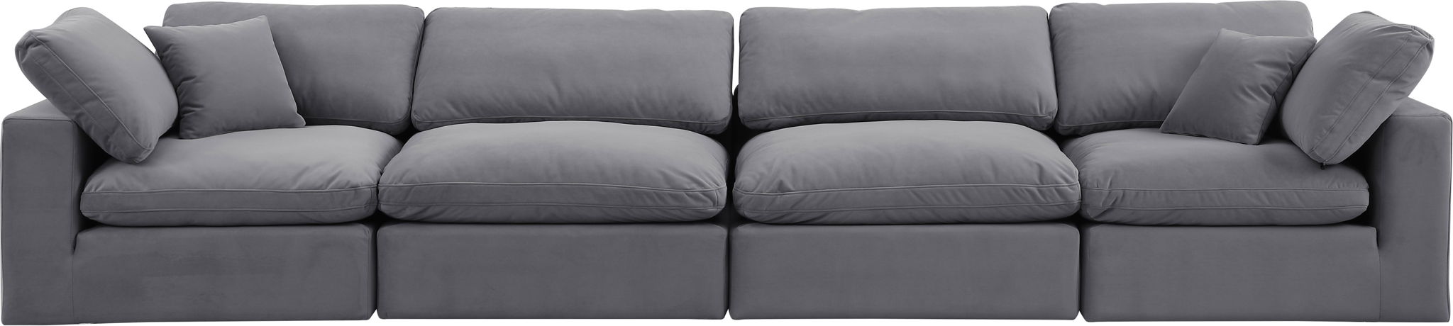 Comfy - Velvet Modular Sofa 4 Seats Meridian Furniture