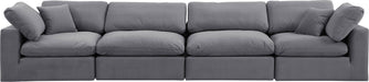 Comfy - Velvet Modular Sofa 4 Seats Meridian Furniture