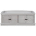 Storage Bench With 4 Doors And Adjustable Shelves, Shoe Bench With Removable Cushion For Living Room, Entryway Hearth and Haven