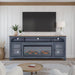 Fireplace TV Stand For TVs Up To 95" - Blue Home Essentials