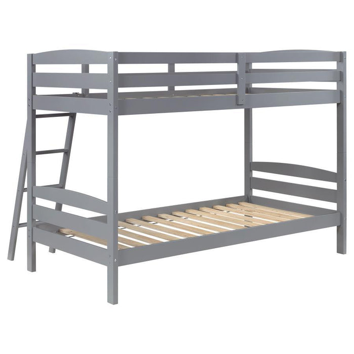 Rhea - Wood Twin Over Twin Bunk Bed - Grey