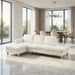 L - Shaped Sectional Sofa With Chaise & Ottoman Home Essentials