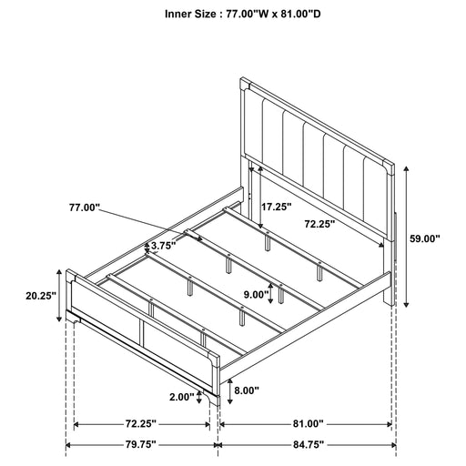 Harbington - Bedroom Set With Upholstered Headboard Furniture Max