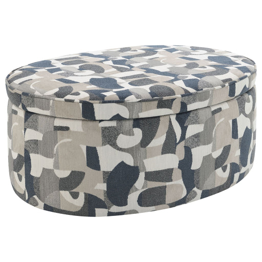 St. Helena - Oval Storage Ottoman With Removable Top - Indigo Furniture Max
