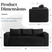 Cloud Loveseat Sofa Couch, Compressed - Black Home Essentials