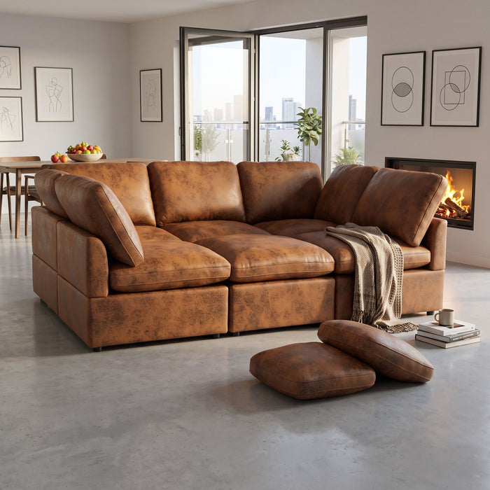 Deep Modular Cloud Sofa, Freely Configurable Home Essentials
