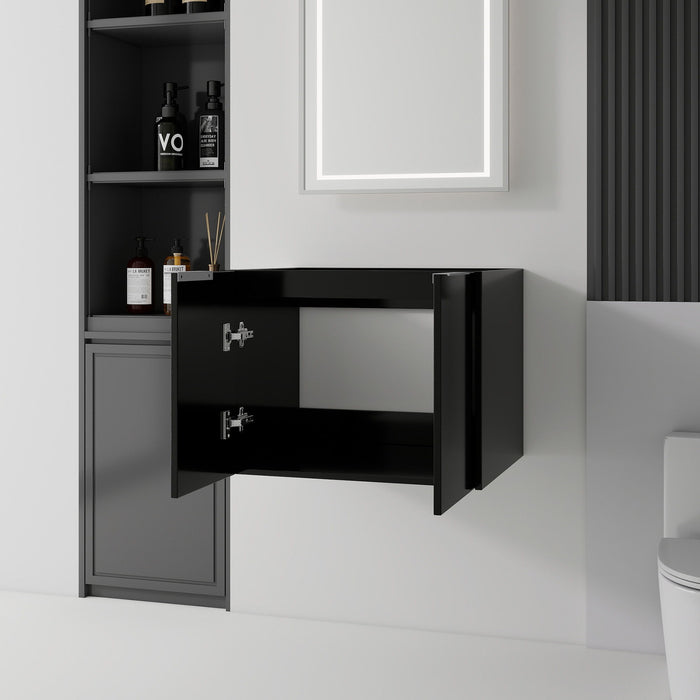 Floating Bathroom Vanity Cabinet With Soft Close Double Doors, Spacious Interior Storage, Wall Mounted, Cabinet Only Home Essentials