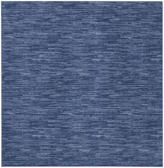 5' X 5' Square Non Skid Indoor / Outdoor Area Rug - Navy Blue