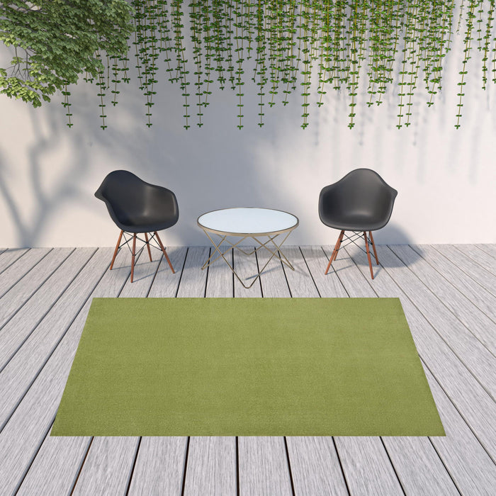 7' X 10' Non Skid Indoor / Outdoor Area Rug - Green