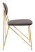 Georges - Dining Chair (Set of 2) - Gray / Gold Zuo Modern