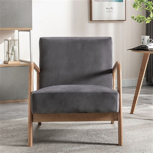 Open Framed Armchair With Cushioning And - Gray US Pride