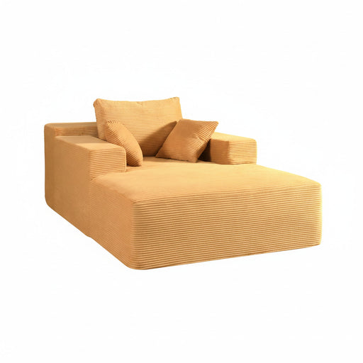 Convertible Chaise Lounge Chair With Wide Armrest & Throw Pillows US Pride