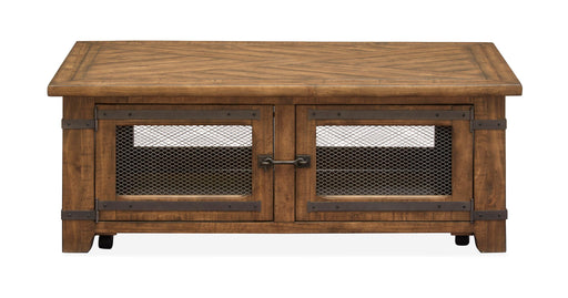 Chesterfield - Top Storage Cocktail Table With Casters - Farmhouse Timber Magnussen Furniture