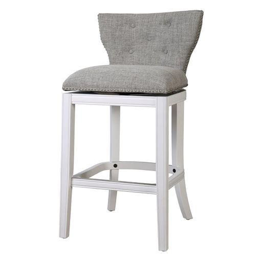 Upholstered Swivel Stool With Back Home Essentials