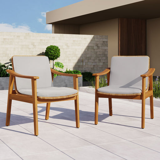 Outdoor Dining Chairs (Set of 2) Noble House