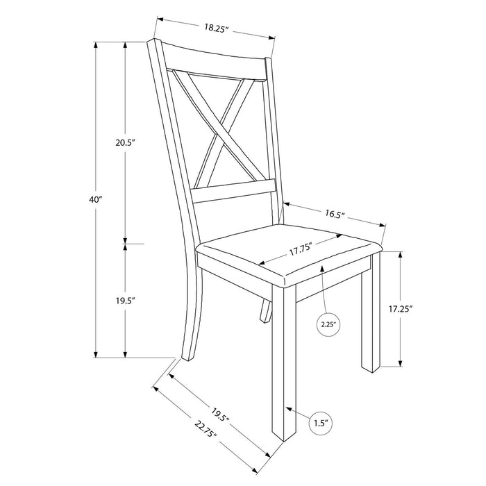 Dining Chair Side, Upholstered For Dining Room, Transitional (Set of 2) 8th Street