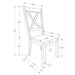 Dining Chair Side, Upholstered For Dining Room, Transitional (Set of 2) 8th Street