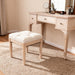 Small Padded Square Ottoman Bench For Living Room - Beige Home Essentials