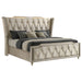 Mika - LED Upholstered Bed With Tufted Wingback Headboard And Ambient Lighting Furniture Max