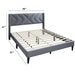 Elegant Bed With Upholstered Headboard, Platform Base Home Essentials