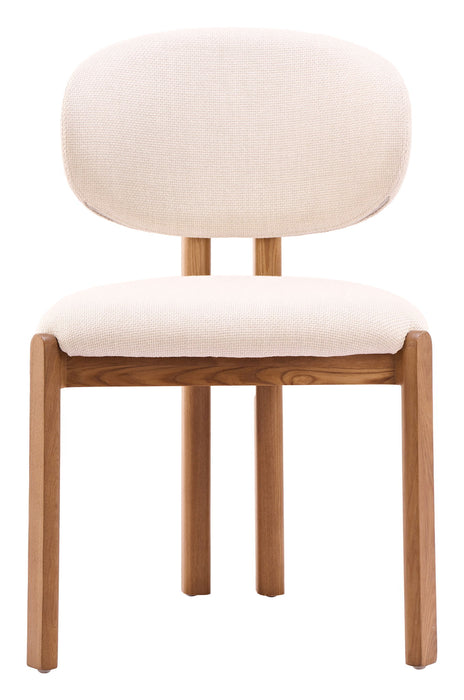 Rosetta - Dining Chair (Set of 2) - Beige / Walnut Zuo Modern