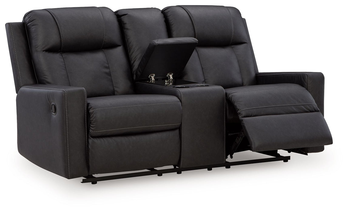 Mackmenville - Double Reclining Loveseat With Console Benchcraft®