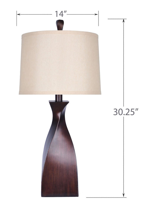 Curvo - Contemporary Polyresin Table Lamp (Set of 2) Lumi Source
