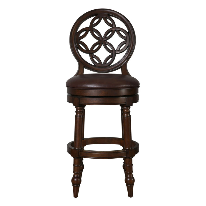 Stool With Back And Swivel Upholstered Seat Home Essentials