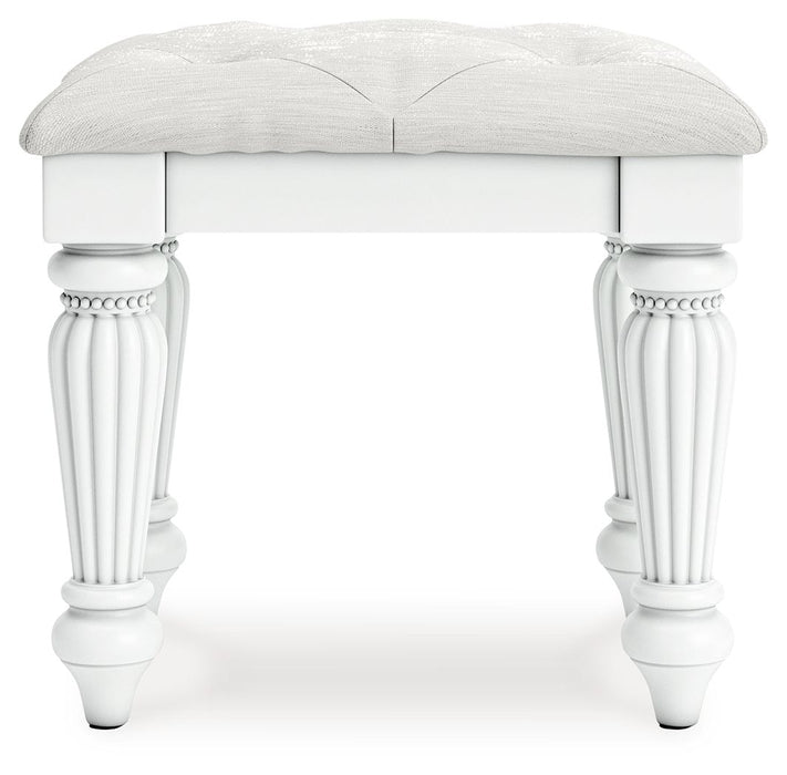 Kozlani - 3 Pc. - Vanity, Mirror And Stool - White Signature Design by Ashley®
