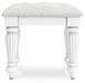 Kozlani - 3 Pc. - Vanity, Mirror And Stool - White Signature Design by Ashley®