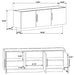 Metzger - 3 Door Sideboard Buffet - Gray Furniture Max