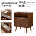 Nightstand With Charging Station, 2 Drawer Bedside Table With Shelf And USB / AC Ports Home Essentials