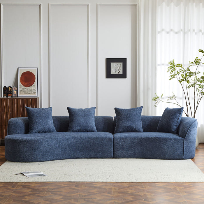 Elegant Curved Sectional Sofa With Full Foam Comfort Noble House