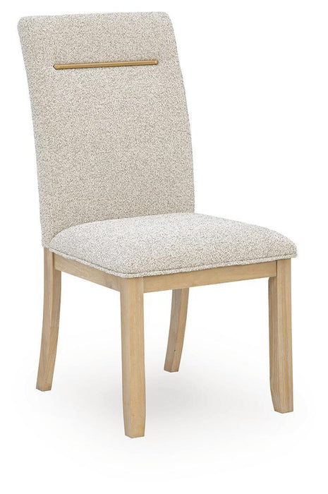 Lasinger - Dining Upholstered Side Chair (Set of 2) - Light Brown Signature Design by Ashley®
