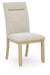 Lasinger - Dining Upholstered Side Chair (Set of 2) - Light Brown Signature Design by Ashley®