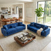 2 Piece Sofa 3 Seater Sofas Set - Blue Home Essentials