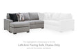 Lakepoint - LAF Sofa Chaise - Nickel Benchcraft®