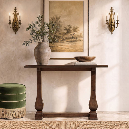 Whitmore - Trestle Console Table - Dark Brown Jennifer Taylor Home