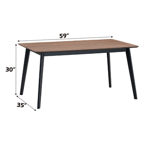 Rebi - Dining Table - Walnut & Black ACME