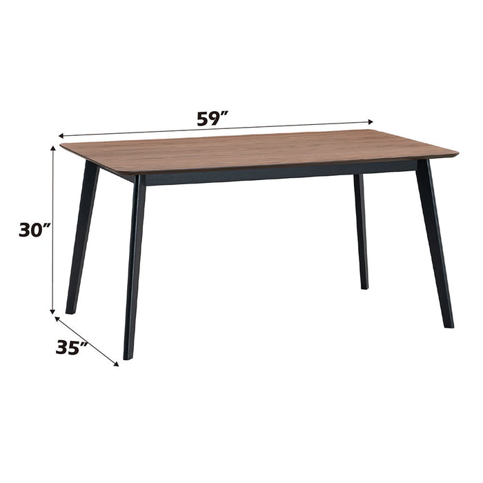 Rebi - Dining Table - Walnut & Black ACME