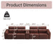 Modular Sofa With Recliners And Cup Holders Sectional Set Home Essentials