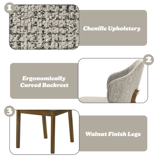 Oleia - Side Chair (Set of 2) - Multi / Walnut Acme