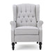 Armchair Recliner With Pushback Mechanism And Wingback Design Noble House