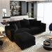 Deep Seat Convertible Sofa With Soft Pillows And Ottomans Home Essentials
