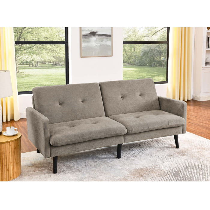 Easy Convert Futon Sofa With Tufted Back And Seat Home Essentials