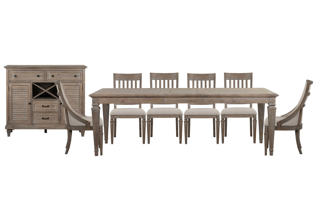 Lancaster - 8 Piece Extendable Rectangular Dining Table Set Magnussen Furniture