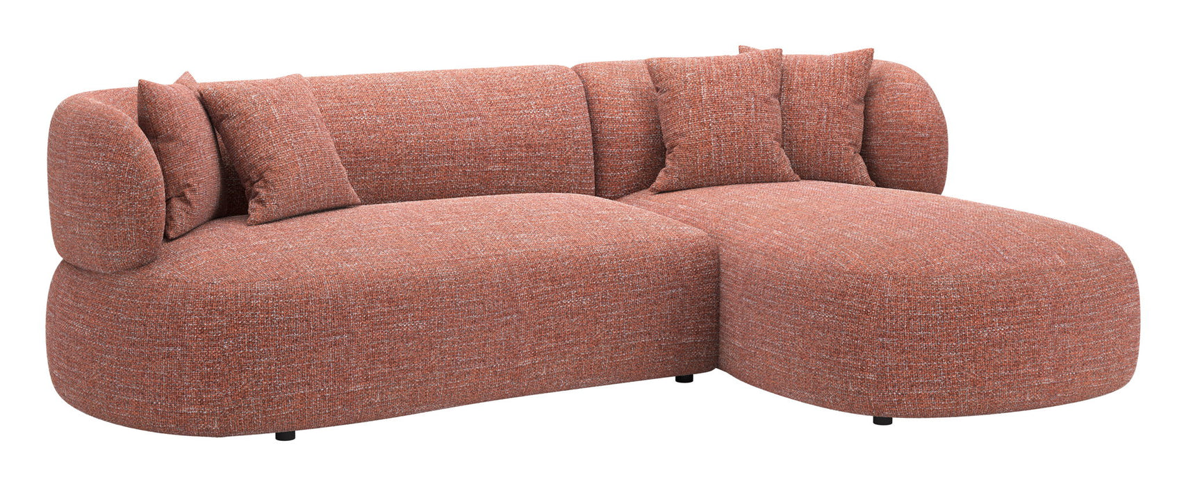 Venezia - Chaise Sectional - Brown Zuo Modern