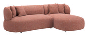 Venezia - Chaise Sectional - Brown Zuo Modern