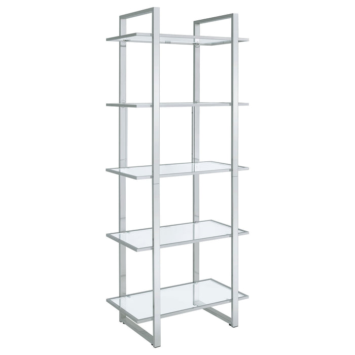 Colfax - 5 Shelf Bookshelf - Clear Furniture Max